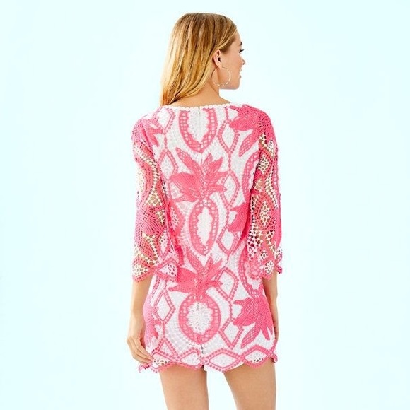 SOLD Pink Lilly Pulitzer Lottie Romper 16 - Picture 8 of 9